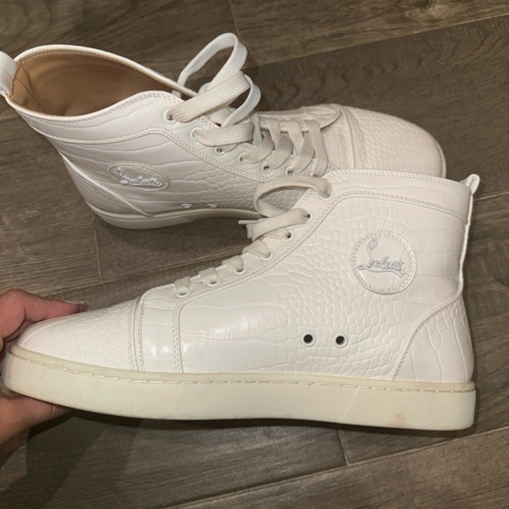 Christian Louboutin White High-Top Sneakers